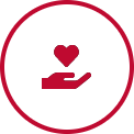 hand with heart icon